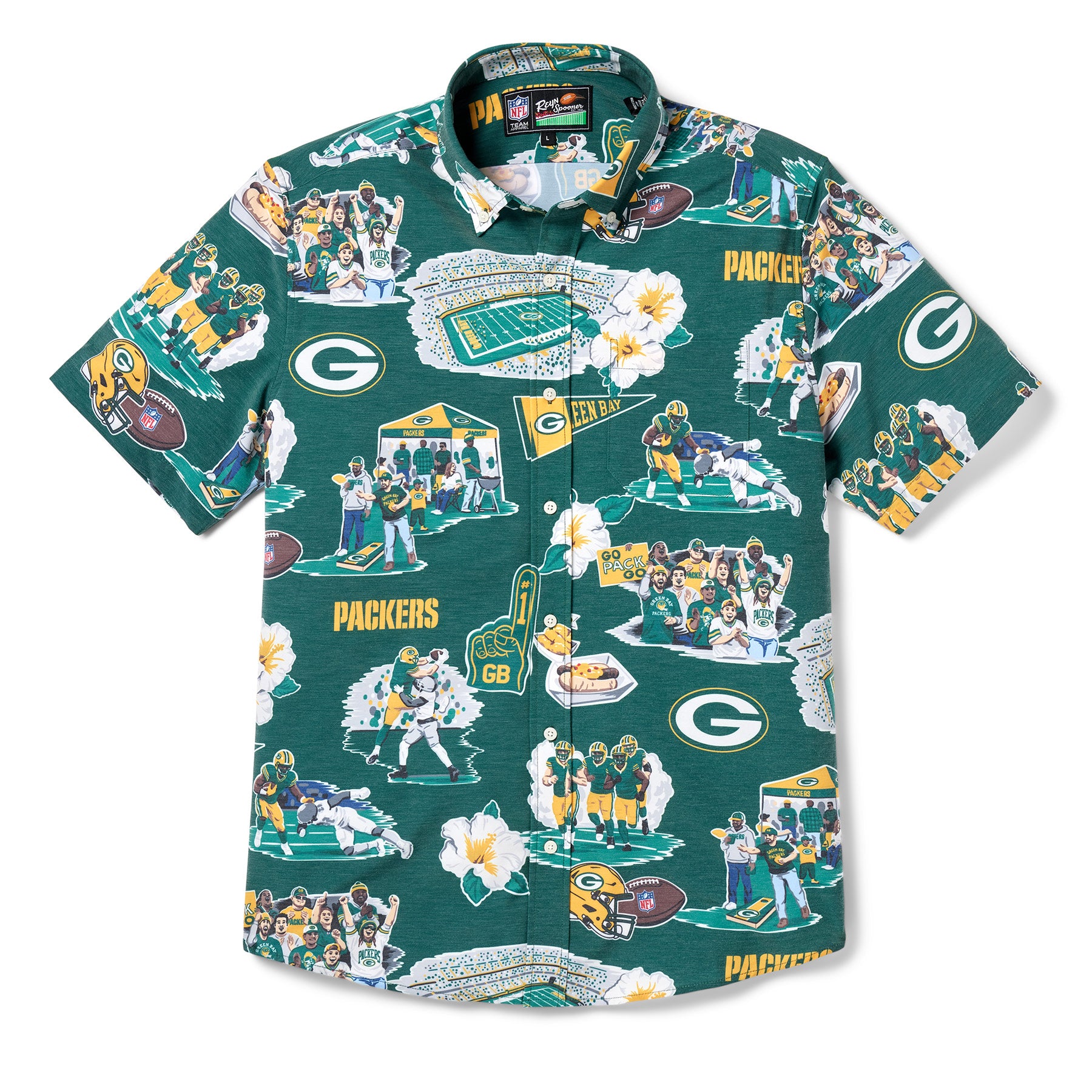 GREEN BAY PACKERS SCENIC PERFORMANCE BUTTON FRONT