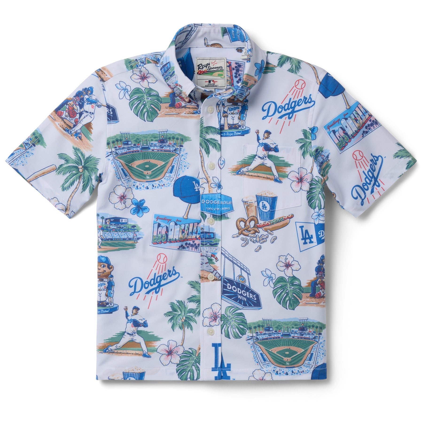 MLB® KIDS LOS ANGELES DODGERS SCENIC PERFORMANCE BUTTON FRONT