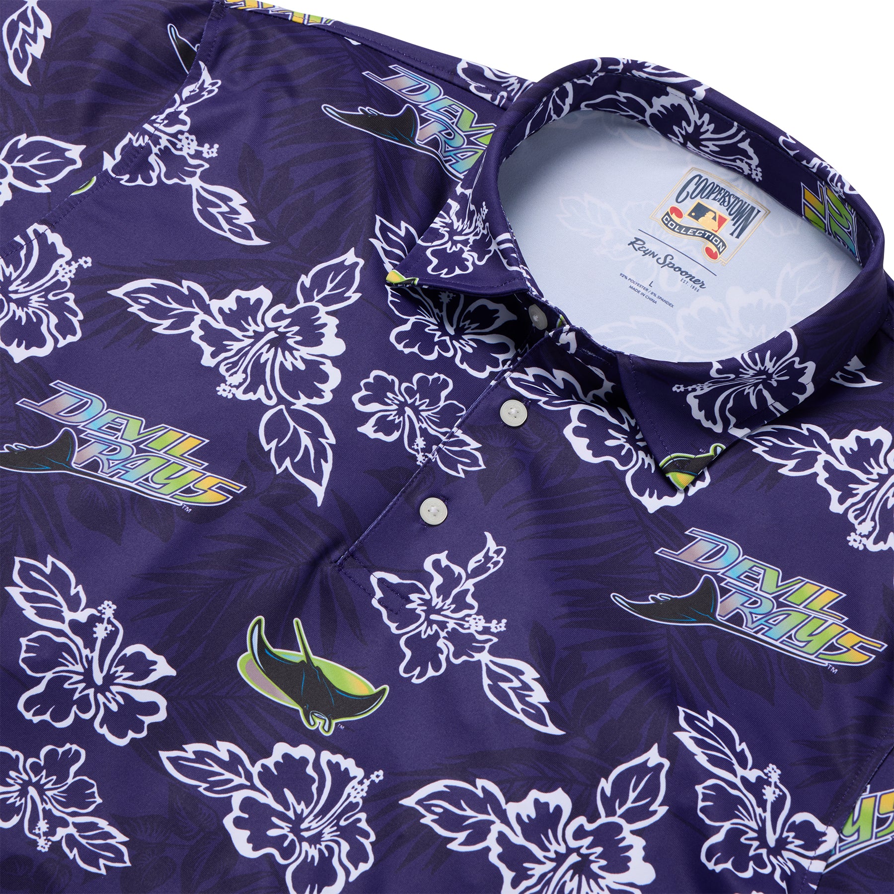 MLB® TAMPA BAY DEVIL RAYS COOPERSTOWN PERFORMANCE POLO