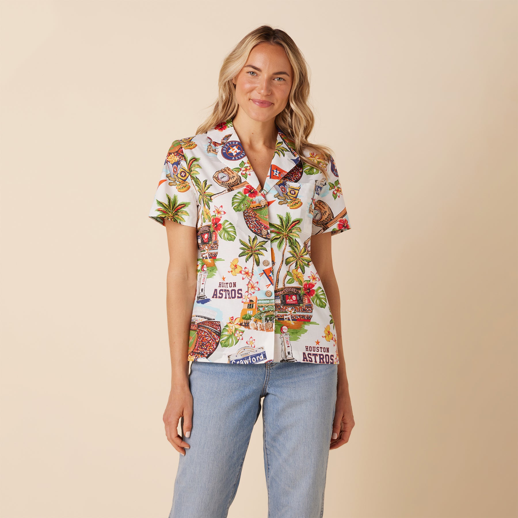 MLB® WOMEN'S HOUSTON ASTROS SCENIC CAMP SHIRT