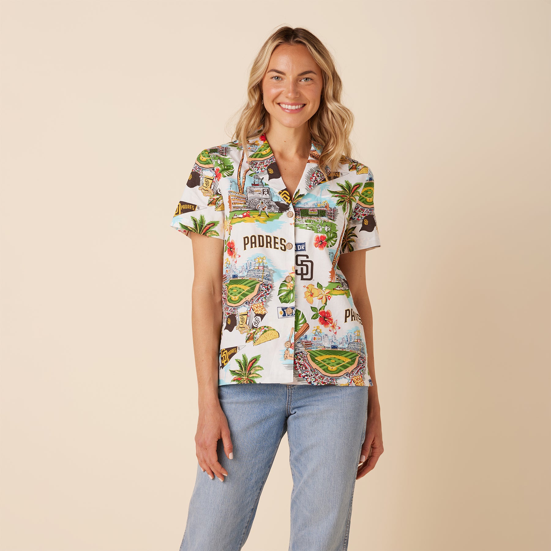 MLB® WOMEN'S SAN DIEGO PADRES SCENIC CAMP SHIRT