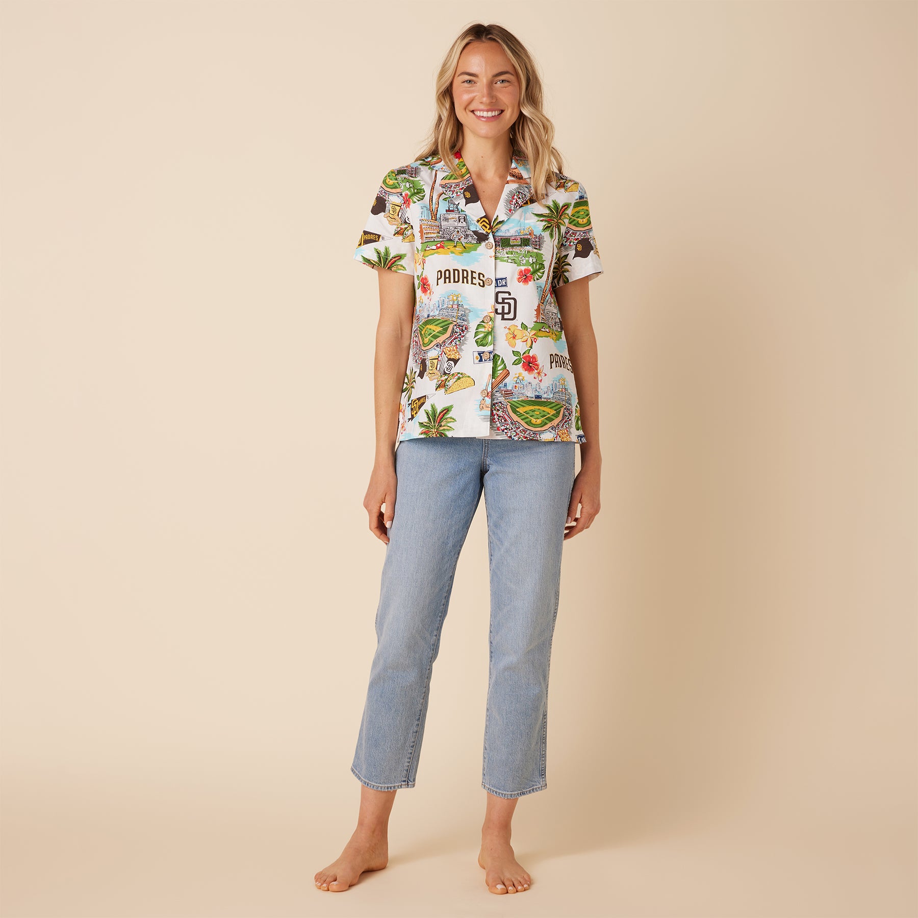 MLB® WOMEN'S SAN DIEGO PADRES SCENIC CAMP SHIRT